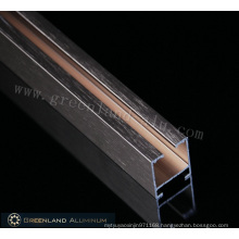 Aluminum Curtain Track Profiles with Brushed Rose Gold Color